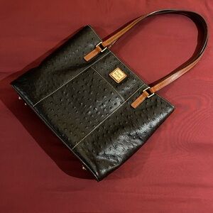 Dooney & Bourke Black and Brown Shoulder Bag